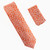 Antonia 100% Silk Tie w/Pocket Square - Orange Petal Design