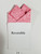100% Cotton Pre-Folded Pocket Square Handkerchief Insert - Pink Leaf Design