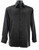 Bassiri Black Tonal Line Design Long Sleeve Camp Shirt
