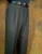Leonardo Valenti High Twist Wool Pleated Dress Slacks - Made in Italy - Dark Olive