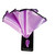 Light Purple with Black Trim 2-in-1 Pouf Round Pocket Square