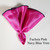 Fuchsia Pink with Navy Trim 2-in-1 Pouf Round Pocket Square
