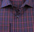 Leonardo Valenti 100% Cotton Fuchsia & Blue Plaid Sports Shirt  Leonardo Valenti 100% Cotton Fuchsia & Blue Plaid Sports Shirt