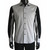 Leonardo Valenti Grey with Contrasting Black Slim Fit Sport Shirt - Made in Italy
