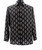 Bassiri Black with Tan Diamond Design Long Sleeve Camp Shirt