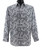 Bassiri Black on White Dash & Dots Long Sleeve Camp Shirt