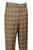 Clearance: Leonardo Valenti Modern Fit Silk & Wool Blend Slacks - Golden Plaid