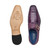 Belvedere Genuine Caiman Crocodile and Lizard Monk Strap Shoes - Purple Belvedere Genuine Caiman Crocodile and Lizard Monk Strap Shoes - Purple