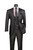Vinci 2-Button Black Glenplaid Suit with Low-Cut Vest Vinci 2-Button Black Glenplaid Suit with Low-Cut Vest