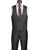Vinci 2-Button Black Glenplaid Suit with Low-Cut Vest