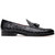 Marco di Milano Genuine Caiman Crocodile Dress Tassel Loafer - Black