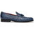 Marco di Milano Genuine Ostrich Quill Dress Tassel Loafer - Navy Blue