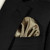 Olive Satin Fan Design Pre-Folded Pocket Square Insert