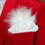 White Sequin Ruffle & Feather Pocket Square Insert