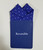 Small White Dots on Royal 100% Cotton Pre-Folded Pocket Square Handkerchief Insert - 2 Point
