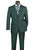 Vinci 2-Button Suit with Hidden Adjustable Waist Flat Front Slacks - Hunter Green Vinci 2-Button Suit with Hidden Adjustable Waist Flat Front Slacks - Hunter Green