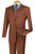 Vinci 2-Button Classic Suit with Vest - Cognac Vinci 2-Button Classic Suit with Vest - Cognac