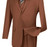 Vinci 2-Button Classic Suit with Vest - Cognac Vinci 2-Button Classic Suit with Vest - Cognac