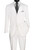 Vinci White 3-Button with Pleated Slacks - Classic Fit