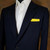 Yellow 100% Cotton Double Fold Flat Top Pre-Folded Pocket Square Insert