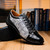 Marco di Milano Genuine Alligator Sneaker - Black and White
