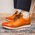 Marco di Milano Genuine Caiman Crocodile & Woven Leather Sneaker - Brandy Marco di Milano Genuine Caiman Crocodile & Woven Leather Sneaker - Brandy