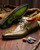 Marco di Milano Genuine Caiman Crocodile & Lizard Dress Shoe - Olive Green