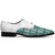 Marco di Milano Genuine Caiman Crocodile & Lizard Patchwork Dress Tie Shoe - Turquoise Green & White Marco di Milano Genuine Caiman Crocodile & Lizard Patchwork Dress Tie Shoe - Turquoise Green & White