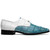 Marco di Milano Genuine Caiman Crocodile & Lizard Patchwork Dress Tie Shoe - Aqua Blue & White Marco di Milano Genuine Caiman Crocodile & Lizard Patchwork Dress Tie Shoe - Aqua Blue & White