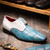 Marco di Milano Genuine Caiman Crocodile & Lizard Patchwork Dress Tie Shoe - Aqua Blue & White Marco di Milano Genuine Caiman Crocodile & Lizard Patchwork Dress Tie Shoe - Aqua Blue & White