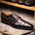 Marco di Milano Genuine Caiman Crocodile & Lizard Patchwork Dress Tie Shoe - Dark Brown Marco di Milano Genuine Caiman Crocodile & Lizard Patchwork Dress Tie Shoe - Dark Brown