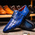 Marco di Milano Genuine Caiman Crocodile Patchwork Dress Tie Shoe - Electric Blue Marco di Milano Genuine Caiman Crocodile Patchwork Dress Tie Shoe - Electric Blue