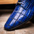Marco di Milano Genuine Caiman Crocodile Patchwork Dress Tie Shoe - Electric Blue Marco di Milano Genuine Caiman Crocodile Patchwork Dress Tie Shoe - Electric Blue