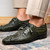Marco di Milano 100% Genuine Caiman Crocodile Dress Tie Shoe - Rustic Olive Green Marco di Milano 100% Genuine Caiman Crocodile Dress Tie Shoe - Rustic Olive Green