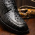 Marco di Milano Genuine Caiman Crocodile Chukka Boot - Black