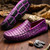 Marco di Milano Genuine Caiman Crocodile Driver Loafer - Purple Marco di Milano Genuine Caiman Crocodile Driver Loafer - Purple