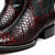 Marco di Milano Genuine Python Square Toe Western Boot - Black Cherry