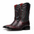 Marco di Milano Genuine Python Square Toe Western Boot - Black Cherry