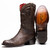 Marco di Milano Genuine Python Round Toe Western Boot - Brown Marco di Milano Genuine Python Round Toe Western Boot - Brown