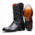 Marco di Milano Genuine Caiman Belly Round Toe Western Boot - Black