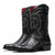 Marco di Milano Genuine Caiman Belly Round Toe Western Boot - Black