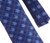 100% Printed Silk Necktie with Pocket Square - African Adinkra Symbol in Blue Tones
