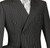 Vinci Bold Pinstripe Double-Breasted Suit - Black Vinci Bold Pinstripe Double-Breasted Suit - Black