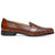 Zelli Leather Basket Weave Italian Penny Loafer - Cognac