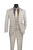 Vinci 2-Button Light Beige Windowpane Suit with Vest - Modern Fit Vinci 2-Button Light Beige Windowpane Suit with Vest - Modern Fit