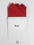 Red 100% Cotton Pre-Folded Pocket Square Handkerchief Insert - 3 Point
