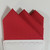 Red 100% Cotton Pre-Folded Pocket Square Handkerchief Insert - 3 Point