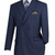 Vinci Double-Breasted Suit with Hidden Adjustable Waist - Navy Blue Vinci Double-Breasted Suit with Hidden Adjustable Waist - Navy Blue
