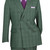 Vinci Plaid Double-Breasted Suit with Hidden Adjustable Waist - Forest Green Vinci Plaid Double-Breasted Suit with Hidden Adjustable Waist - Forest Green