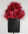 Burgundy Satin Ruffle & Feather Pocket Square Insert